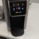 Single Serve Coffee Maker for K-Cup Pod and Grounds, Hot and Iced Coffee Maker, Strong Button Feature, 6 to 14oz Brew Sizes, 50oz Removable Reservoir, Up to 6.5 Inch Cup, Stainless Steel, Black