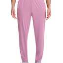 EZRUN Men's Stretch Joggers Quick-Dry Athletic Golf Running Pants Pink