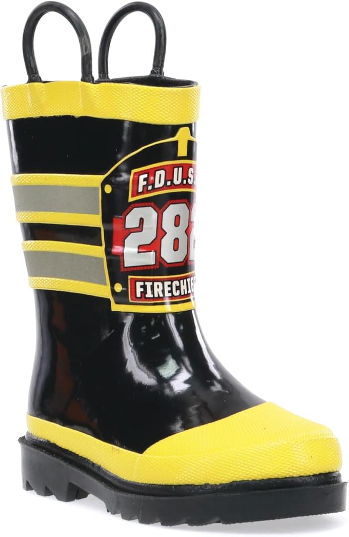 Western Chief Rain Boots with Pull on Handles for Toddlers and Kids - Premium Waterproof Boots for Boys and Girls, 5 Toddler