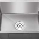 20-inch Undermount Kitchen Sink, SUS304 Stainless Steel Handmade Single Bowl Kitchen Sink with Sink Strainer (Brushed), 20"x16"x9"