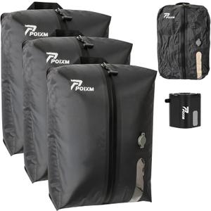 Vacuum Bags for Travel with Pump, Reusable Space Saver Bag, IP67 Waterproof Vacuum Packing Cubes for Travel Suitcases and Backpack (3PC + PUMP)