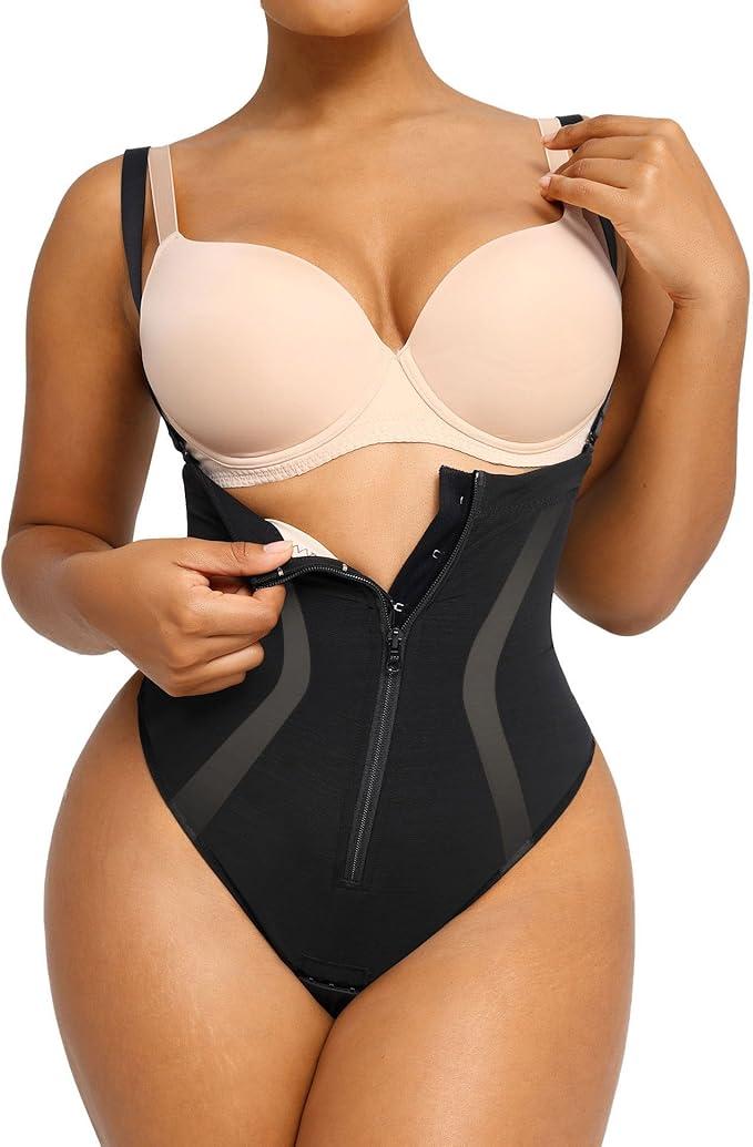 SHAPELLX Shapewear Tummy Control Womens High Waist Body Shaper Thong Butt Lifting Shapewear Bodysuit Colombianas, Size XXL