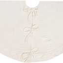 Holidays Knitted Tree Skirt Soft Fabric Round Christmas Base Covers Decoration Handwoven Trees Carpet for Home Christmas Skirt (White 24 Inches)