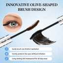 2PCS Brown Mascara for Older Women 60 Plus and Eyeliner Pencil Set,Mascara Volume and Length for Mature Women,Cream Eye Liner Gel Pencil,Waterproof Smudge Proof Long Lasting