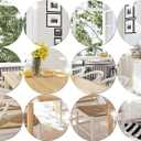 Weysat 12 Pcs Acrylic Round Mirrors Candle Plate Set for Table Centerpieces 5 Inch Non Glass Self Adhesive Mirror Wall Stickers for Home Wedding Table Wall Decor