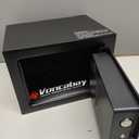 Voncabay Money Safe Box for Home with Sensor Light & Fireproof Money Bag - 0.23 Cubic Feet Security Safe Box with Digital Keypad, Keys & Pass Code Lock, 9.05" W x 6.69" D x 6.69" H, Black