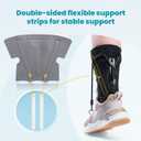 AFO Foot Drop Brace Splint, Adjustable Drop Foot Up Ankle Support for Walking with Shoes, Improve Walking Gait, Fits Right & Left, Women and Men - Black