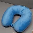 Adult Cozy Soft Microfiber Neck Pillow for Travel  Compact, Machine Washable - Perfect for Airplane, Car, or Home Use - Filled and Finished in The USA  Turquoise