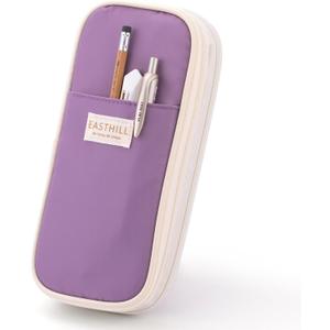 EASTHILL Big Capacity Pencil Case Large Pencil Pouch Stationery Pen Bag for Teen Girls-Purple