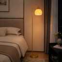 67" Soft Glow Art Deco Glass Floor Lamp