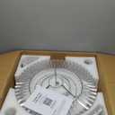 42'' Fandelier Ceiling Fans with Light, Chandelier Ceiling Fan, Retractable Ceiling Fan for Bedroom, Living Room, 3 Color Change, LED Dimmable, 6 Speeds, Reversible DC Motor- Chrome