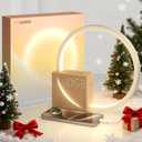 Vivilumens Sunrise Alarm Clock for Heavy Sleepers Adults, Wake-up Light, Sleep Aid 10 White Noise Sound Machines with 30/60/90 Timer, 3 Level Dimmable Touch Table Lamp with Snooze USB Charger Port (Wood Grain)