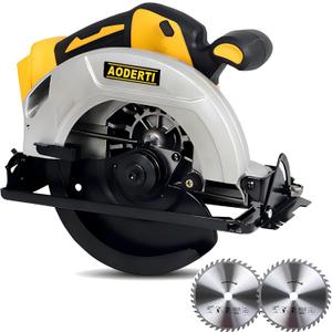 Cordless Circular Saw for DEWALT 20V MAX Battery, 7-1/4 Inch Brushless Power Circular Saws, 0-50 Degree Level Capability, Lightweight with 2 Blades for Plastic, WoodworkingTool Only