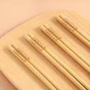 20 Pairs Bamboo Chopsticks Reusable, Dishwasher Safe, Japanese & Chinese Style,Chop Sticks Non-Slip Blessing 9.5in (Family Harmony,20Pairs)