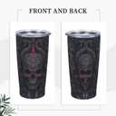 Worltoldb Camo 20oz Insulated Stainless Steel Tumbler With Lids And Straws Stainless Steel Double Wall Vacuum Insulated Travel Coffee Mug Leak-Proof Lid For Hot And Cold Drinks (Skull Fire) (EXP 09/30/26)