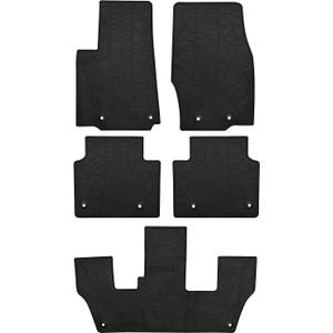 Car Floor Mats Custom Fit for Jeep Grand Cherokee L 6 Seats 2021-2025 2026 Rubber Auto Floor Liners Set All Weather Protection, Black(Only for 6 Seater Without Center Console)