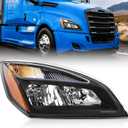 JFN Halogen Headlights Fit for Freightliner Cascadia 2018-2024, Replacement Headlamp DOT and SAE Approved, Perfect for Standard Models (Passenger Side (Right))