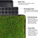 Dog Grass Pad with Tray,40''X27.5''Large Artificial Turf Grass Potty,XL Reusable 3-Layer Dogs Pee Potty Grass Pads, Easy to Clean Portable Dog Litter Box for Indoor/Outdoor Potty Training Toilet