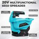 Seed Spreader Handheld with 2 Battery, Fertilizer Spreader