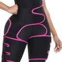 Ruri's Waist Trainer for Women, 3-in-1 Thigh Trimmer Belt with Butt Lifter Slimming Body Shaper Sweat Band (X-Large(L-XL))