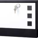 Locking Mailbox Wall Mounted Vertical– Jssmst mailboxes with Key Lock and Newspaper Compartment, Key Lock Drop Box Large Capacity, 14.3 x 3.8 x 11.8 Inch, White，SM-HPB911WN