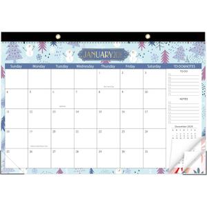 2 x GuassLee Desk Calendar 2026-2027, Desk Top Calendar from Jan. 2026 to Jun. 2027, 17" x 11.5" Large School Year Desk Wall Calendar with To-Do List and Notes for Office School Home Teacher Planning (Blue)