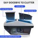 Center Console Storage Organizer Compatible with Tesla Cybertruck 2024+, Under-Screen Tray with Cup Holder, Fits Bottles, Wallet, Glasses, Phone, Charging Cables Accessory Holder