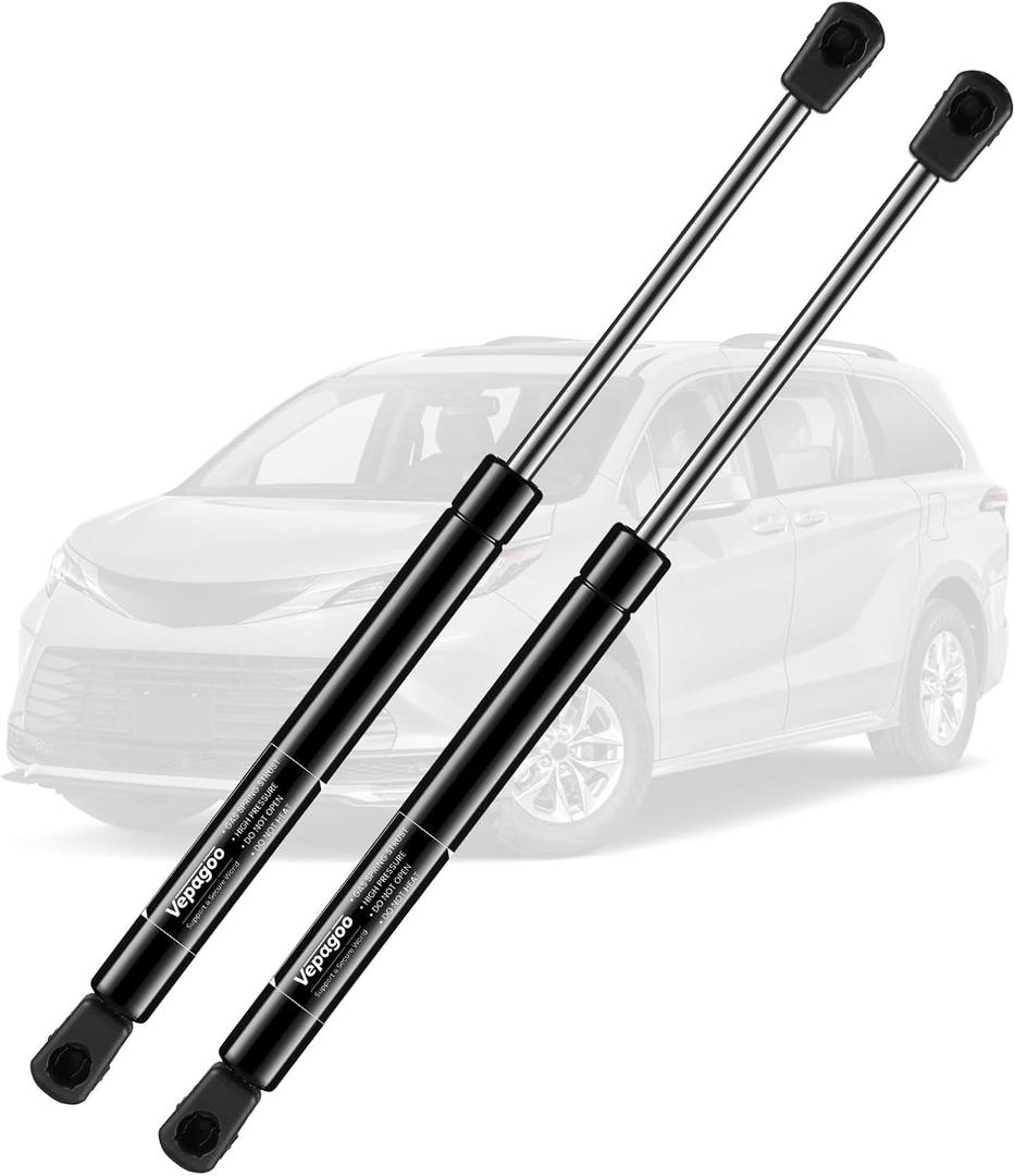 Vepagoo 6140 Rear Hatch Gas Struts for 2006-2010 Toyota Sienna, Tailgate Shocks for Passenger Back Door Lift Gate Springs Lift Support Van 4/5-Door Liftgate-W/O Power Liftgate Replacement, Qty 2