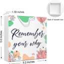 Inspirational Wood Box Sign 5x5 Inch - "Remember Your Why" Motivational Plaque for Home & Office, Encouraging Wall Decor