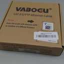 Vabogu Cat 8 Ethernet Cable, Heavy Duty High Speed Internet Network Cable, Multiple Size Options, 26AWG, 2000MHz 40Gbps with Gold Plated RJ45 Connectors, Shielded for Indoor & Outdoor Use, 60FT