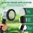 Mini Static Grass Applicator Flocking Kit - 3-5mm, Four Colors 6 Grass ABS Applicator with Anti-Slip Handle for DIY Model Scenery, Sand Table, Train Diorama, Wargame Terrain Crafting
