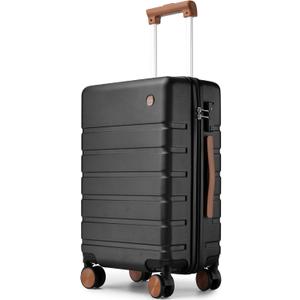 Carry on Luggage Suitcase, 22x14x9 Airline Approved 20 Inch Hardside Carry-on Luggage with Spinner Wheels, Hard Shell Luggage with TSA Lock, Hard Case Small Travel Suitcase (Black, 20-Inch)