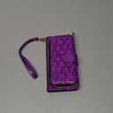 Wallet Case for Wiko Ride 3 with Detachable Wrist Strap Crossbody Shoulder Strap Luxury PU Leather 9+ Card Slots Zipper Purse Stand Cell Accessories Phone Cover for U614AS Girls Women Purple
