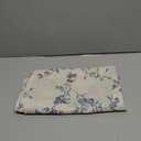 jinchan Floral Kitchen Curtains 26x30 Inch Linen Tier Curtains Farmhouse Cafe Half Window Drapes Over Sink Light Filtering Blue on Beige for Living Room Laundry RV Rod Pocket 2 Panels