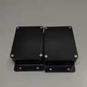 Junction Box IP65 Waterproof Dustproof ABS Plastic Universal Electric Project Enclosure with Fixed Ear Black External Size 4.5x3.5x2.2 inch (2pc)
