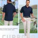 CURBODO Jacquard Polo Shirts for Men Short Sleeve Golf Shirt Dry Fit Moisture Wicking Performance Golf Shirts (XL)
