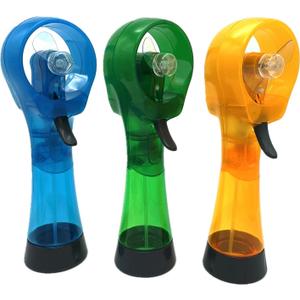 Water Misting Fans Portable Personal Handheld Spray Fan Cooling Outdoor Cooler, Pack of 3 (Blue/Green/Yellow)