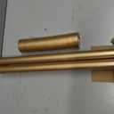 TWOPAGES Adjustable Curtain Rod, Heavy Duty Curtain Rod Set with Brackets and Rings, 1 Inch Diameter Wall Mounted Drapery Rod 28 to 76 Inch Length, Gold