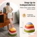 Tiny Land Stepping Stones for Kids, 5pcs Non-Slip Toddler Stepping Stones, Sensory Stepping Stones for Promoting Toddler's Balance & Coordination Skills, Stepping Stones for Toddlers 3-5