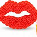 2 x Potchen 100 Pcs Plastic Straws Disposable Drinking Straw Bulk for Cocktail Summer Wedding Birthday Party Spooky Party Supplies(Red,Lips)