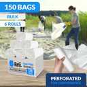 Reli. Premium 40 to 45 Gallon Trash Bags Heavy Duty | 150 Trash Bags with Ties | Super Sizeable, Clear, Serious Garbage Cleanup