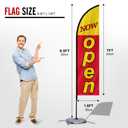 MASTERCANOPY 7FT Tall Opening Feather Flag Pole Kit Red
