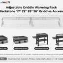 Universal Griddle Warming Rack Adjustable for Blackstone 17" 22" 28" 36" Griddles Accessories, for Royal Gourmet, Cuisinart, Pit Boss, Camp Chef & Most 17''~ 36'' Griddles, Stainless Steel BBQ Rack