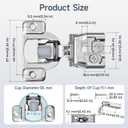 HOSOM 10 Pack 1-1/4" Overlay Soft Close Cabinet Hinges, 105 3-Way Adjustable, Nickel Finish, Steel Material, Modern/Contemporary Style