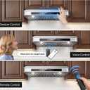 Tieasy 30" Under Cabinet Range Hood, 900 CFM, Dual Motor, Memory Function