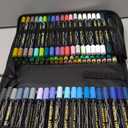 124 PCS Acrylic Paint Markers, Acrylic Markers Set, 120 Colors Paint Pens for Wood, Glass, Rock, Fabric, Ceramic and Metal, Portable Bag