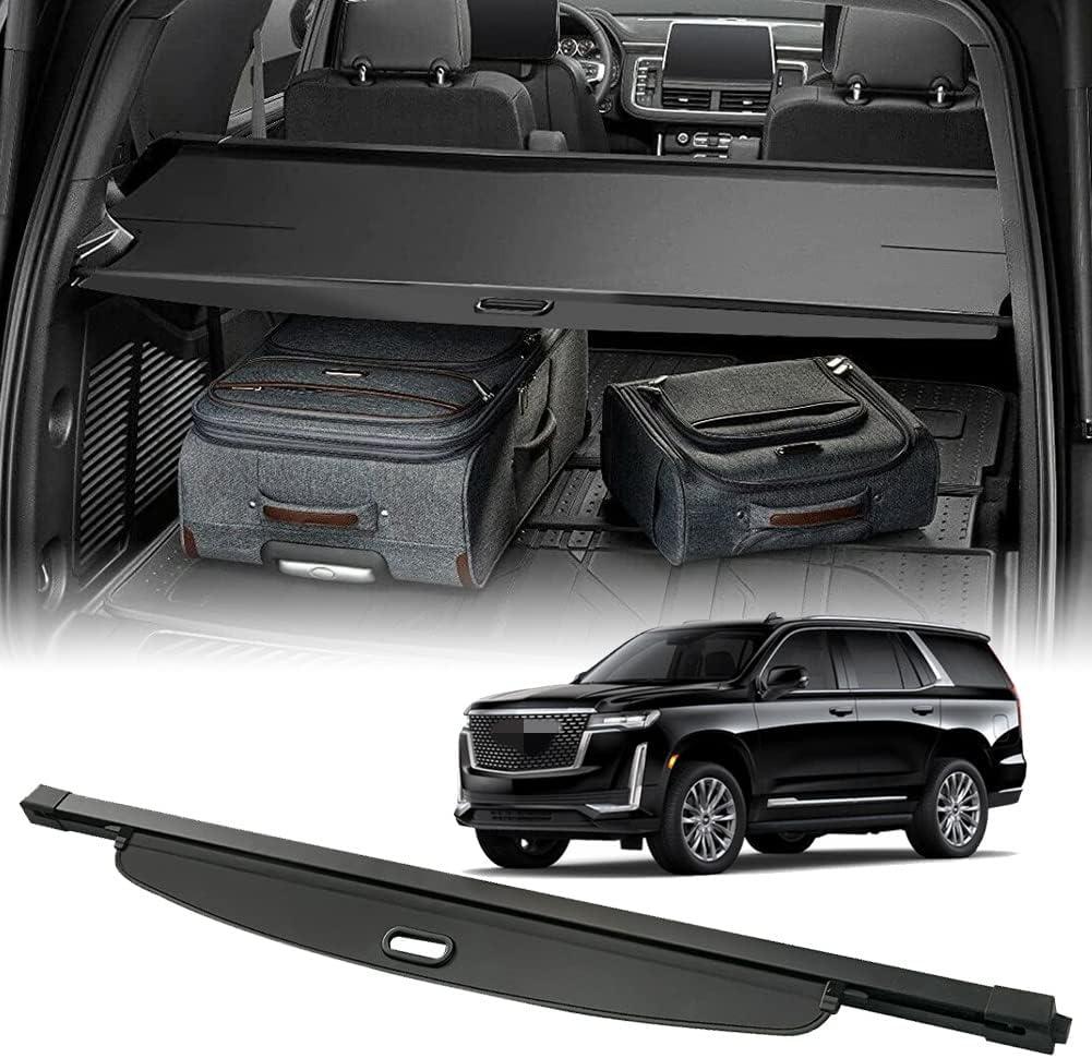 VeCarTech Compatible with 2021-2026 Cadillac Escalade/Chevy Suburban/Tahoe/GMC Yukon,XL Cargo Security Shade Cover Privacy Screen Retractable Rear Storage Cargo Luggage Security Shield Shade