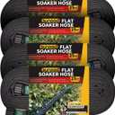 4 Pack Flat Soaker Hose 25FT for Garden Beds, Lightweight Drip Soaker Hose 100 ft for Foundation Watering of Plants Garden Sprinkler Soaker Hoses with Heavy Duty & Easy to Install (25ftx4)
