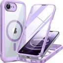 Miracase for iPhone 17e Case & iPhone 16e Case, Full-Body Phone with Built-in Glass Screen Protector, [Magnetic with MagSafe] Military Drop Proof 17 E/ 16 E Cover Bumper 6.1 inch, Purple