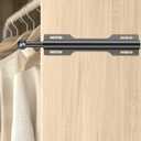12" Valet Rod for Closet Pull Out (1 Pack, Black)